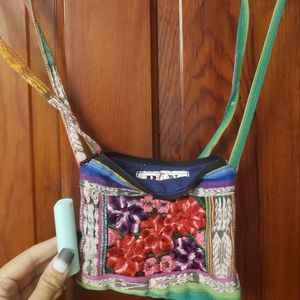 Mini purse with embroidery